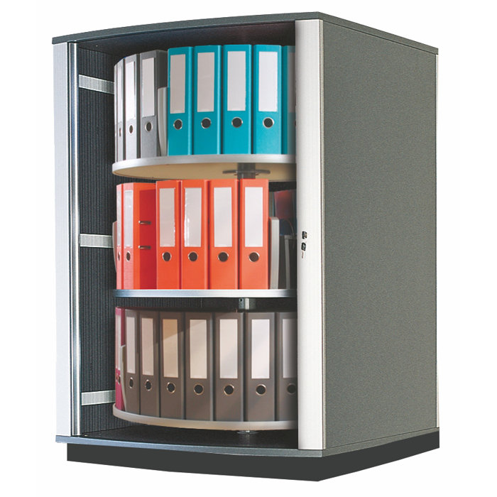 Moll Lockfile Binder and File Carousel 51" H Three Shelf